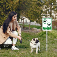 Load image into Gallery viewer, NO POOP AND PEE Reflective Yard Warning Sign, Aluminum outdoor Security Sign with Stakes, Anti-UV, Rustproof, Waterproof, 10 * 7inch