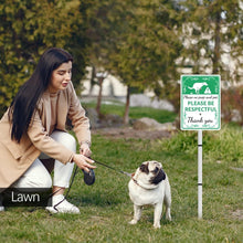 Load image into Gallery viewer, PLEASE NO POOP AND PEE NO POOP Reflective Yard Warning Sign, Aluminum outdoor Security Sign with Stakes, Anti-UV, Rustproof, Waterproof, 10 * 7inch