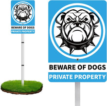 Load image into Gallery viewer, Beware Of Dog Signs For Fence,Warning Signs For Property,Dog On Premises Sign Metal,Dog On Property Sign Funny Signs For Dog Lovers 10x7 Inches