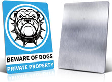 Load image into Gallery viewer, Beware Of Dog Signs For Fence,Warning Signs For Property,Dog On Premises Sign Metal,Dog On Property Sign Funny Signs For Dog Lovers 10x7 Inches