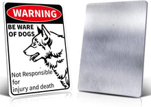 Load image into Gallery viewer, Beware Of Dog Signs For Fence,Dog On Premises Yard Sign,Warning Signs For Property,Dog On Premises Sign Metal,Dog On Property Sign Funny Signs For Dog Lovers 10x7 Inches