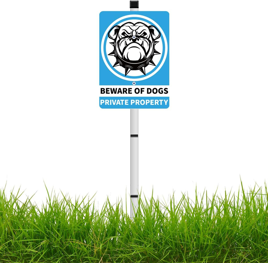 Beware Of Dog Signs For Fence,Warning Signs For Property,Dog On Premises Sign Metal,Dog On Property Sign Funny Signs For Dog Lovers 10x7 Inches