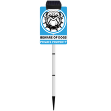 Load image into Gallery viewer, Beware Of Dog Signs For Fence,Dog On Premises Yard Sign,Solar Warning Signs For Property,Dog On Premises Sign Metal,Dog On Property Sign Funny Signs For Dog Lovers 10x7 Inches